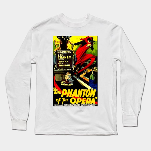 The Phantom of the Opera 1925 Long Sleeve T-Shirt by FilmCave